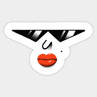 Cool and sexy looking girl Sticker